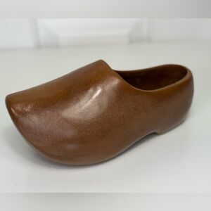 Frankoma Dutchman Shoe‎ Planter #913 Plainsman Brown Clay Pottery